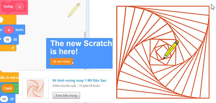 Hướng dẫn tự học lập trình Scratch  Em trổ tài làm họa sĩ