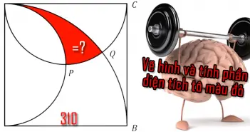 Tính diện tích hình tạo bởi 3 cung tròn Dien tich hnh tao boi 3 cung tron